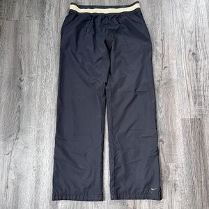 VINTAGE Nike Athletic Track Pants Women's medium 8-10 Gray yellow Lined 90s